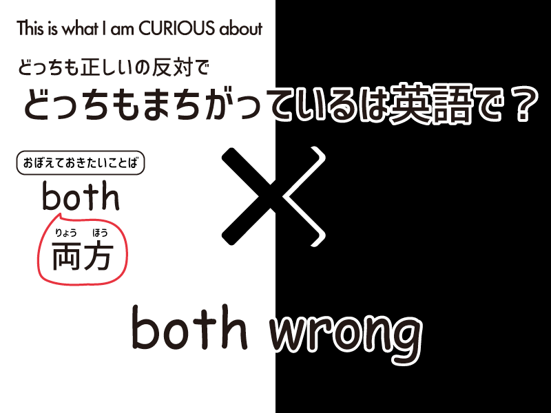 55 どっちも正しいの反対で どっちもまちがっている は英語で こどものための語楽教室パドルビー